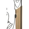 Mauro Ferretti panel mural caras 63x2x90 cm negro marrón