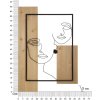 Mauro Ferretti panel mural caras 63x2x90 cm negro marrón