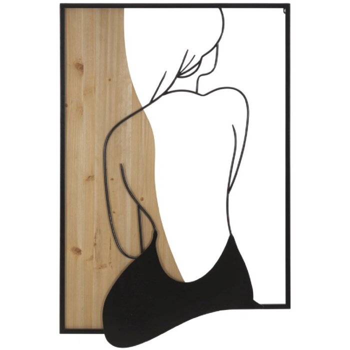 Mauro Ferretti panel de pared belleza 60x2x90 cm negro marrón