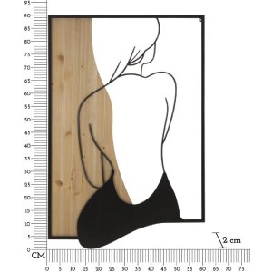 Mauro Ferretti panel de pared belleza 60x2x90 cm negro marrón