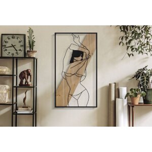 Mauro Ferretti panel mural Strip 50x2x90 cm negro marrón