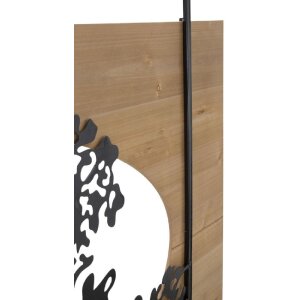 Mauro Ferretti panel de pared árbol conjunto de 3 piezas 176x2x90 cm negro marrón