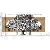 Mauro Ferretti panel de pared árbol conjunto de 3 piezas 176x2x90 cm negro marrón