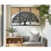 Mauro Ferretti panel mural Arc Set 3 piezas 105x2x70 cm negro marrón