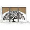 Mauro Ferretti panel mural Arc Set 3 piezas 105x2x70 cm negro marrón