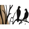 Mauro Ferretti panel de pared conjunto de aves 4 piezas 50x2x200 cm negro marrón