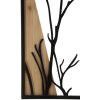 Mauro Ferretti panel de pared conjunto de aves 4 piezas 50x2x200 cm negro marrón