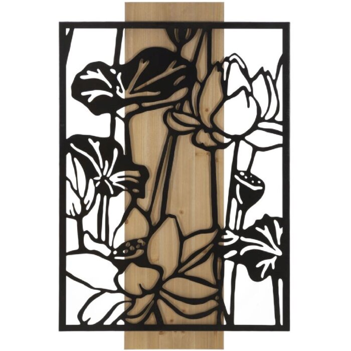 Panel mural Mauro Ferretti Lotus 60x2x90 cm negro marrón