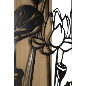 Panel mural Mauro Ferretti Lotus 60x2x90 cm negro...