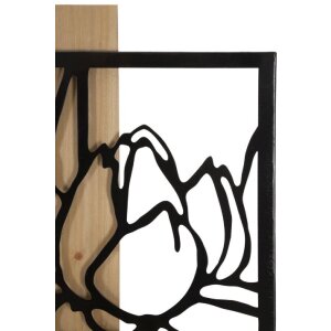 Panel mural Mauro Ferretti Lotus 60x2x90 cm negro marrón