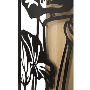 Panel mural Mauro Ferretti Lotus 60x2x90 cm negro marrón