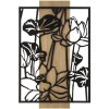 Panel mural Mauro Ferretti Lotus 60x2x90 cm negro marrón