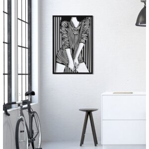 Mauro Ferretti panel mural Fashionable 40x1,3x60 cm negro