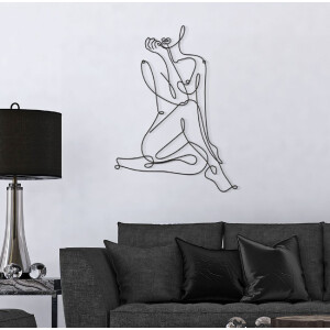 Mauro Ferretti panel mural Yogi 60x1,3x80 cm negro