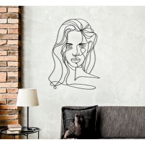 Panel mural Mauro Ferretti cara 57,5x1,3x80 cm negro