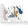 Panel mural Mauro Ferretti Jazz 70x1,3x60 cm multicolor
