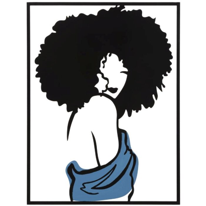 Mauro Ferretti panel mural Afef 60x1,3x80 cm negro azul
