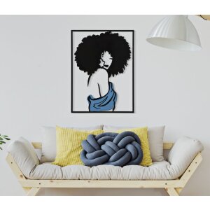 Mauro Ferretti panel mural Afef 60x1,3x80 cm negro azul