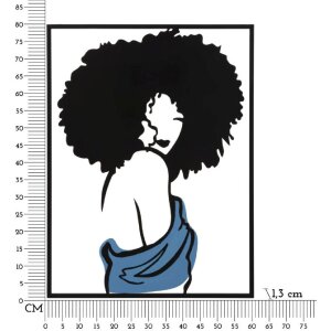 Mauro Ferretti panel mural Afef 60x1,3x80 cm negro azul