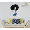 Mauro Ferretti panel mural Afef 60x1,3x80 cm negro azul