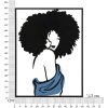 Mauro Ferretti panel mural Afef 60x1,3x80 cm negro azul