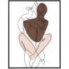 Mauro Ferretti panel mural pareja 60x1,3x80 cm marrón negro