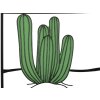 Mauro Ferretti panel mural cactus 60x1,3x33 cm verde negro