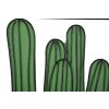 Mauro Ferretti panel mural cactus 60x1,3x33 cm verde negro