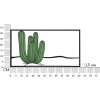 Mauro Ferretti panel mural cactus 60x1,3x33 cm verde negro