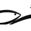 Mauro Ferretti panel mural Fishy 100x1x35 cm negro