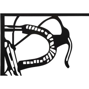 Mauro Ferretti panel de pared bicicleta juego 3 pzs. cada uno 40x1,3x60 cm negro