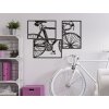 Mauro Ferretti panel de pared bicicleta juego 3 pzs. cada uno 40x1,3x60 cm negro