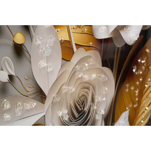 Mauro Ferretti mural Flora con marco 42x3.5x62 cm multicolor