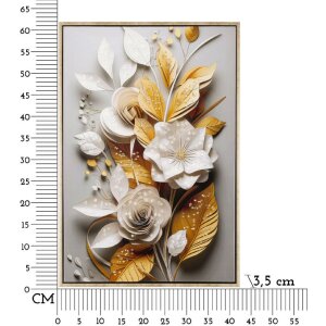 Mauro Ferretti mural Flora con marco 42x3.5x62 cm multicolor