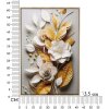 Mauro Ferretti mural Flora con marco 42x3.5x62 cm multicolor
