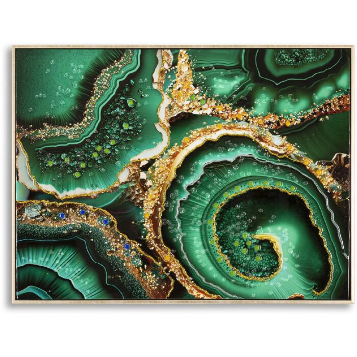 Mauro Ferretti mural Smeraldy 82x4x62 cm oro verde