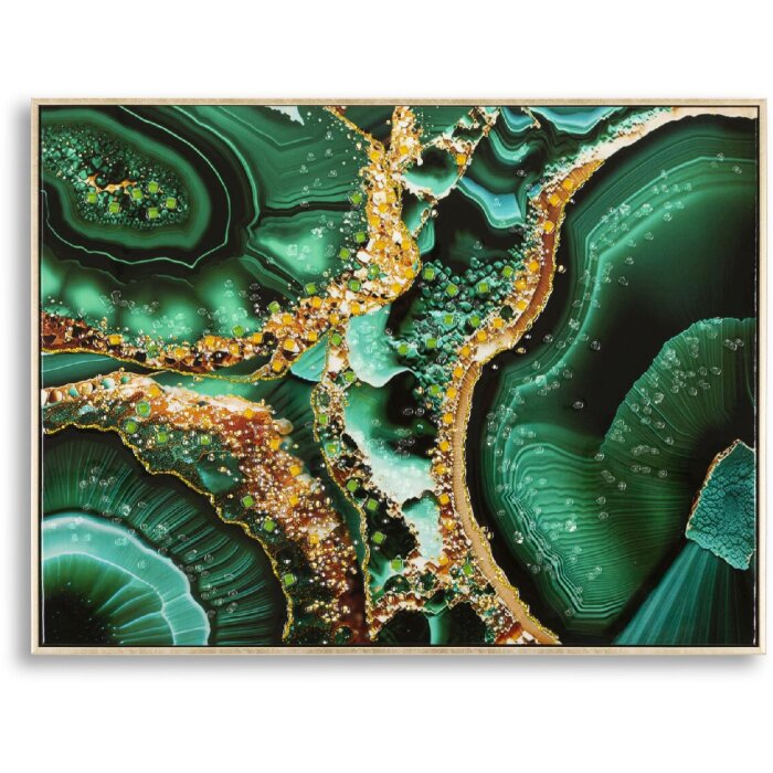 Mauro Ferretti mural Smeraldy 82x4x62 cm oro verde