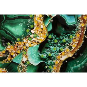 Mauro Ferretti mural Smeraldy 82x4x62 cm oro verde