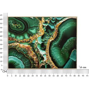 Mauro Ferretti mural Smeraldy 82x4x62 cm oro verde