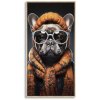 Mauro Ferretti mural baño bully 42.5x2.8x82.5 cm negro naranja