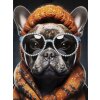 Mauro Ferretti mural baño bully 42.5x2.8x82.5 cm negro naranja