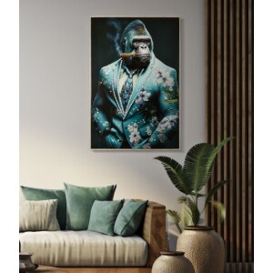 Mauro Ferretti mural Kongy 62x4x92 cm turquesa negro