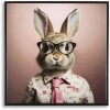 Mauro Ferretti mural Bunny con marco 62,5x2,8x62,5 cm rosa