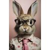 Mauro Ferretti mural Bunny con marco 62,5x2,8x62,5 cm rosa