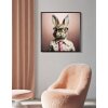 Mauro Ferretti mural Bunny con marco 62,5x2,8x62,5 cm rosa