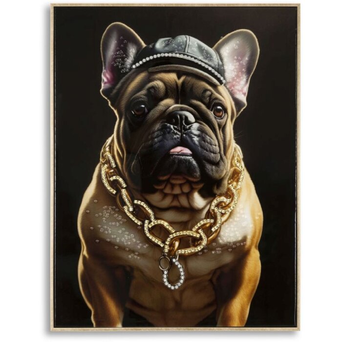Mauro Ferretti mural Bully 62x4x82 cm negro oro
