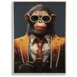 Mauro Ferretti mural Monky 52,5x2,8x72,5 cm naranja negro