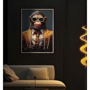 Mauro Ferretti mural Monky 52,5x2,8x72,5 cm naranja negro