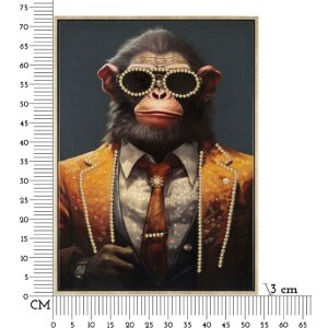 Mauro Ferretti mural Monky 52,5x2,8x72,5 cm naranja negro
