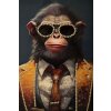 Mauro Ferretti mural Monky 52,5x2,8x72,5 cm naranja negro